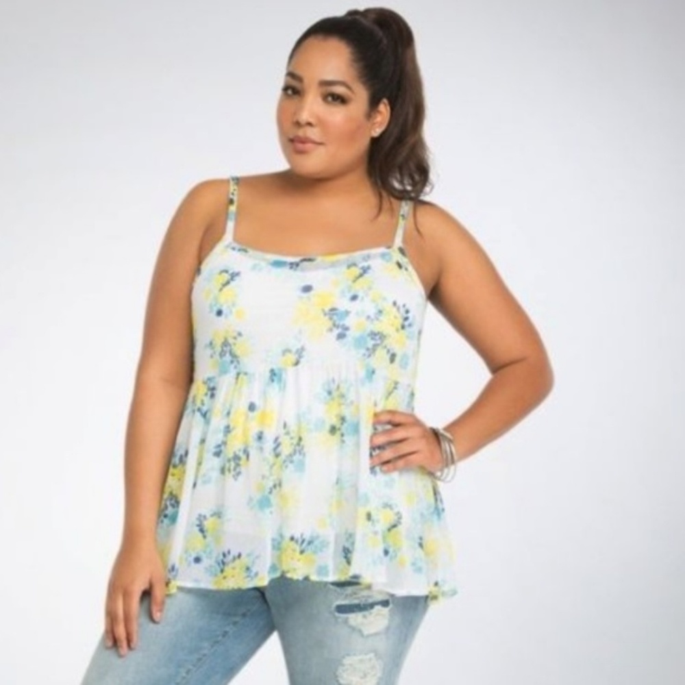 Torrid Chiffon Baby Doll Cami top size 5